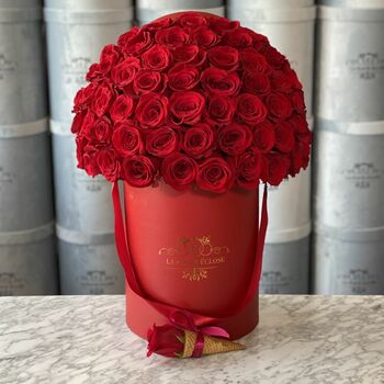 50 Red Roses in Our Red Signature Box