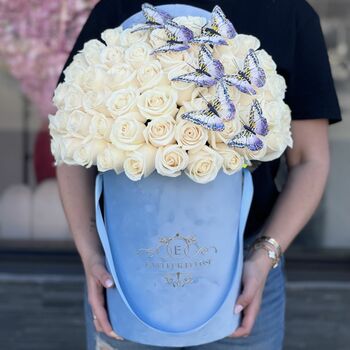 Blue With Butterflies