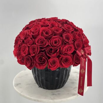 Vase of love in red
