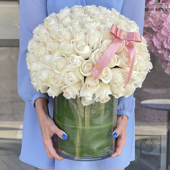 Roses in a glass vase V